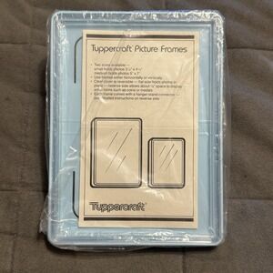 Vintage Tupperware Tuppercraft Picture Frame NOS Sealed Blue 5x7 3.5x4.5